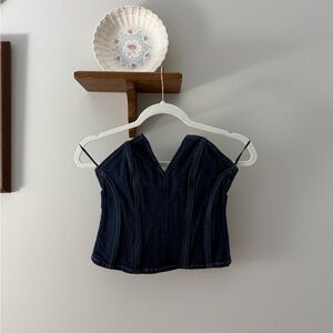 Zara denim corset top